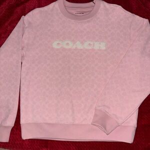 Coach Light Pink Crew Neck Sweater